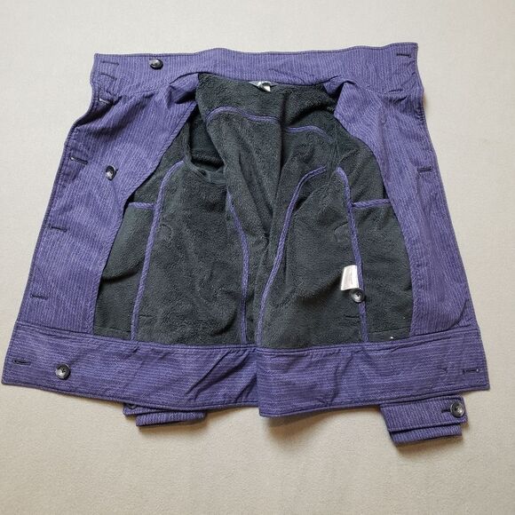 MEC • Purple Printed Double Breasted Coat • Size S - Picture 4 of 11